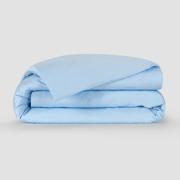 Blue Bamboo Duvet Cover by Momo Cotton – 300 thread count satin, soft, breathable and sustainable.