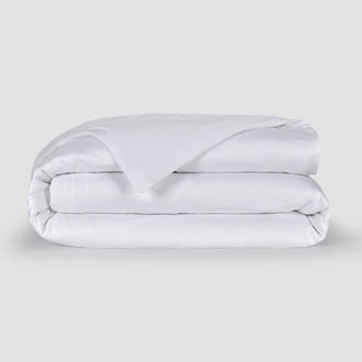 White Bamboo Duvet Cover by Momo Cotton – 300 thread satin, soft, breathable and sustainable.