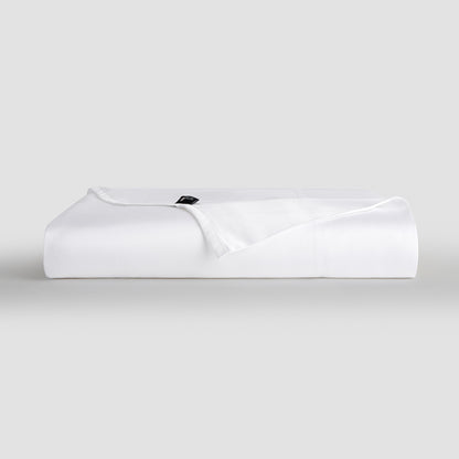 Lençol de cima branco bambu roupa de cama by Momo Cotton – tecido de cetim 300 fios, suave, respirável e sustentável.