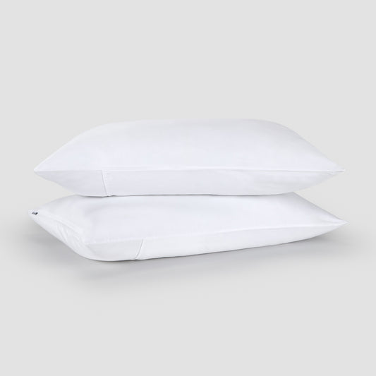 Branco bambu roupa de cama by Momo Cotton – tecido de cetim 300 fios, suave, respirável e sustentável.